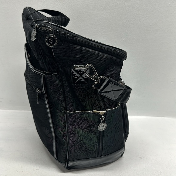 Legend Walker World Melody Shoulder Bag Travel Gym Floral Reflective Glow Black - Picture 6 of 10